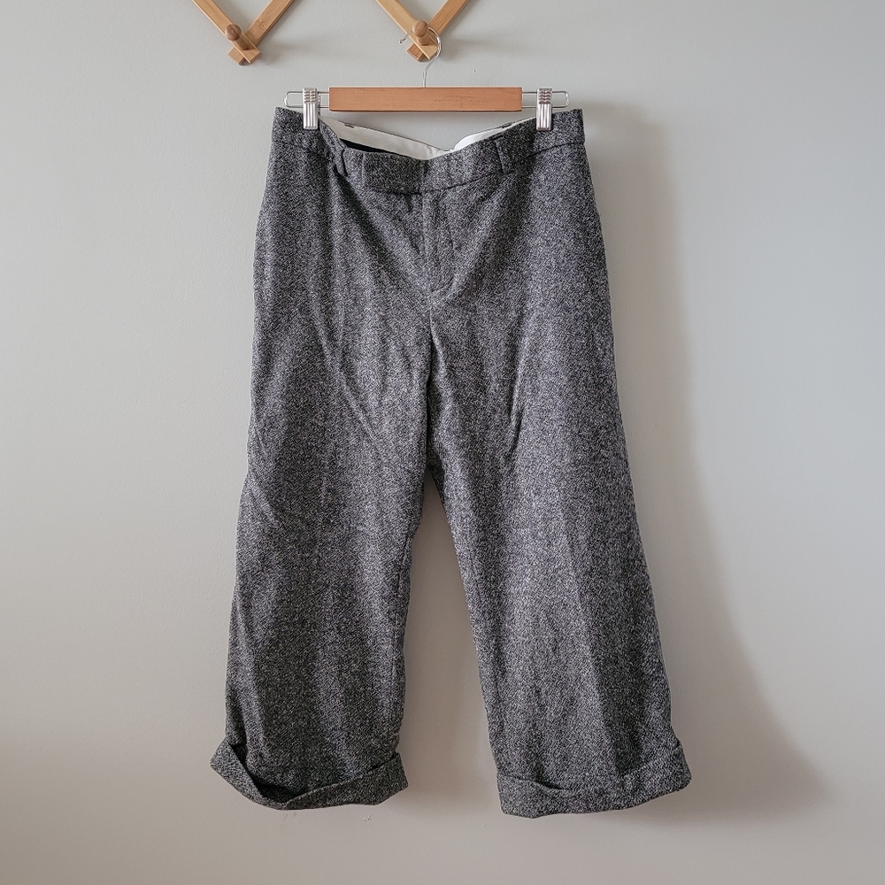 Gap Cropped Wide Leg Trouser Black & White Marl